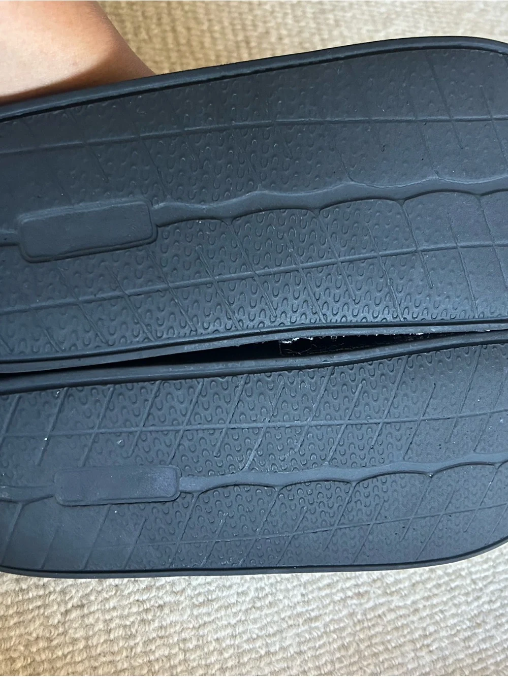 Nautica Black and White Logo Slide Sandals